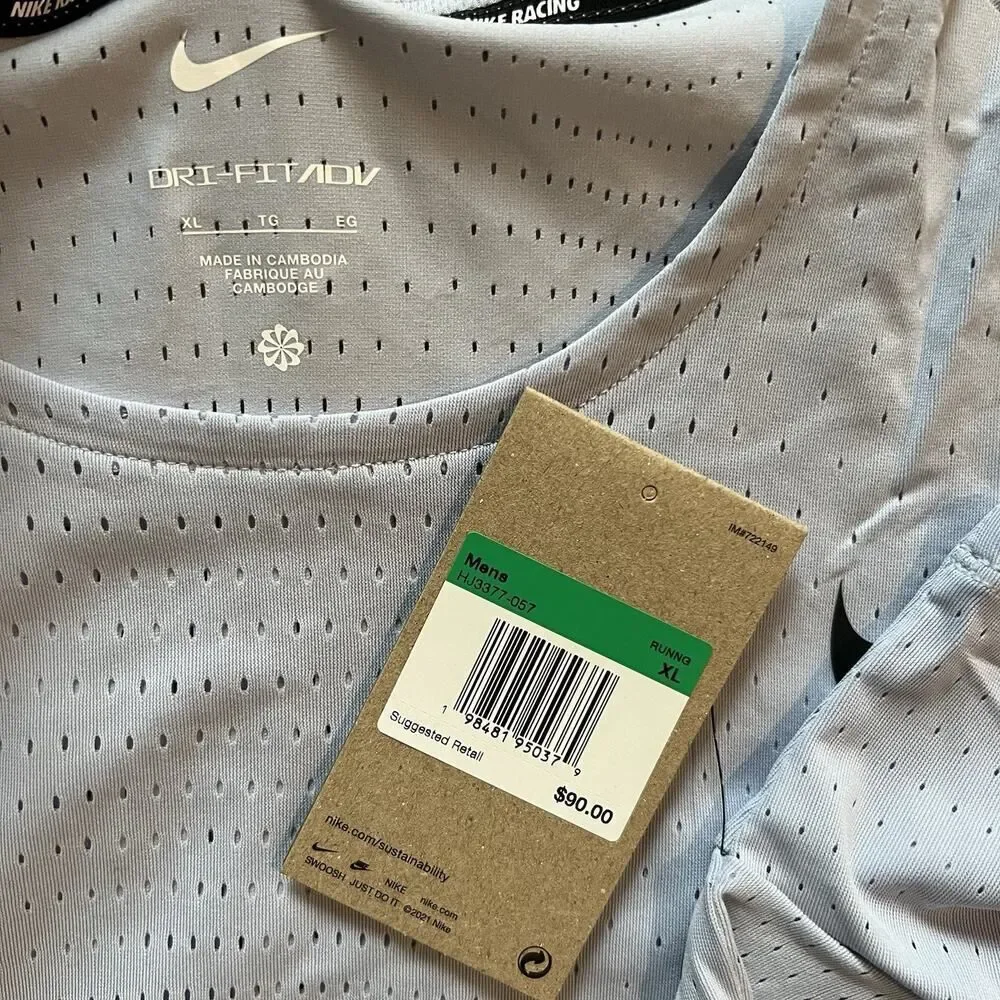 Nike AeroSwift Dri-FIT ADV Short-Sleeve Running Top Ghost HJ3377-057 XL NWT